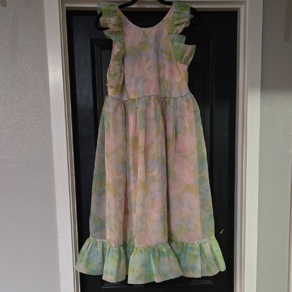 Selkie Dresses & Skirts - Selkie x Maison Amory Pastel Paints Ruffle Romance Dress Size Medium